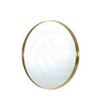 G#1(Gold) 700Mm Oliva Bathroom Round Yellow Gold Framed Mirror Wall Mounted Vertical Or Horizontal