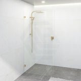 900/1000/1100X2100Mm Frameless Edge Curved Shower Screen Single Door Fixed Panel 10Mm Glass Brushed