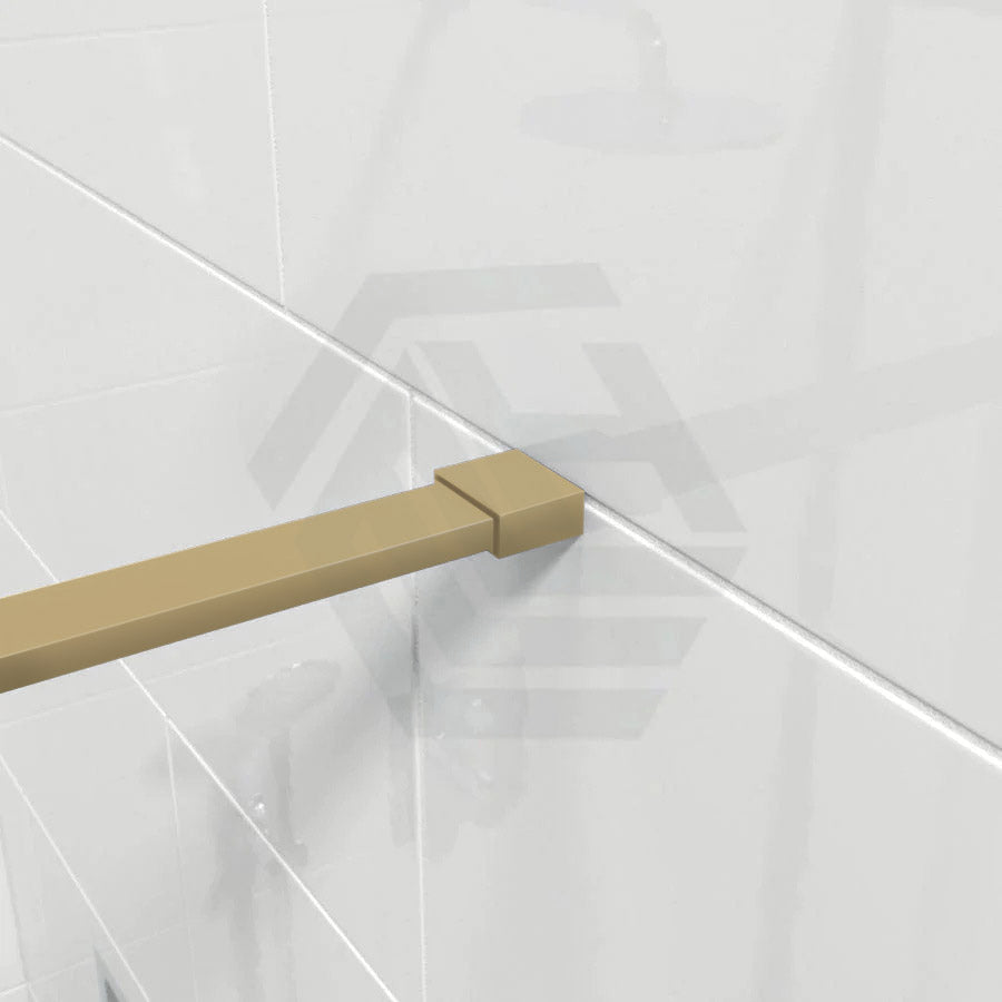 G#1(Gold) 900-1200X2000Mm Brushed Gold Framed Walk-In Shower Screen Single Door Panel 6Mm Thickness