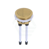 Brushed Yellow Gold Round Dual Flush Toilet Water Tank Press Button For About 46Mm Cistern Lid Hole