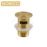 Norico Pop Up Waste With Overflow Adapter Brushed Yellow Gold