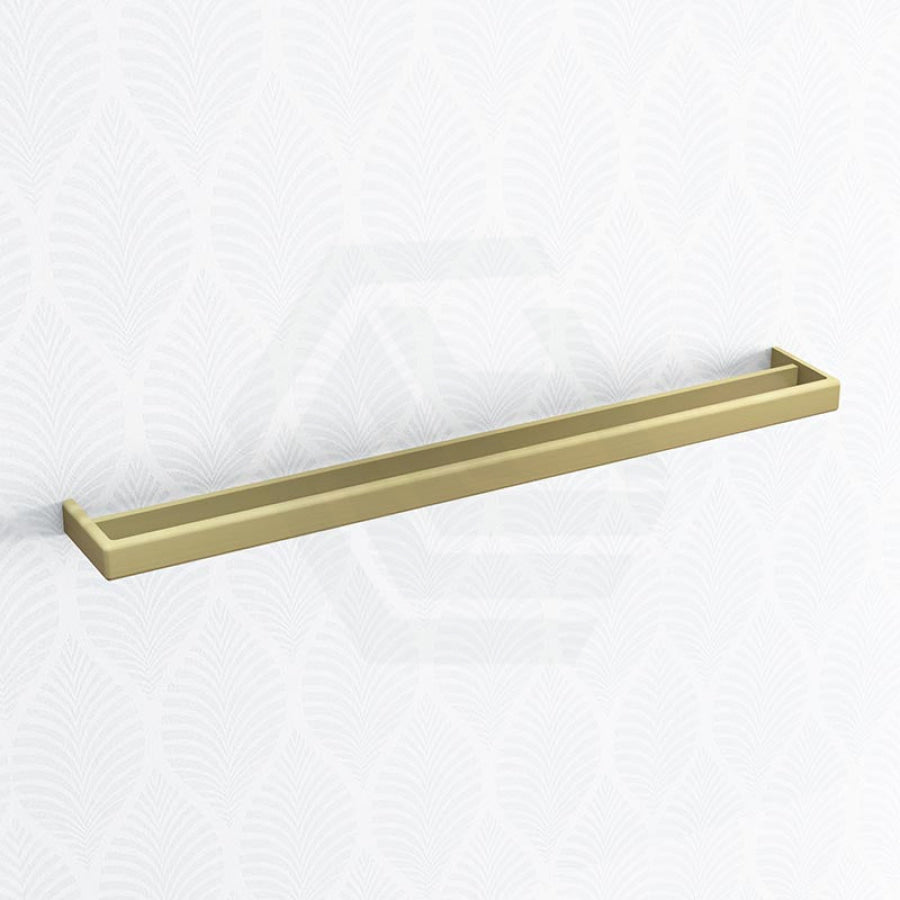 Norico Cavallo 600/800Mm Square Brushed Yellow Gold Double Towel Rail Stainless Steel 304 Bathroom