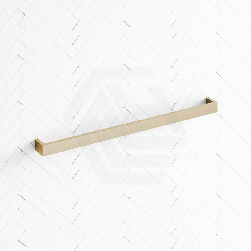 Norico Cavallo 600/800Mm Square Brushed Yellow Gold Single Towel Rail Stainless Steel 304 Bathroom