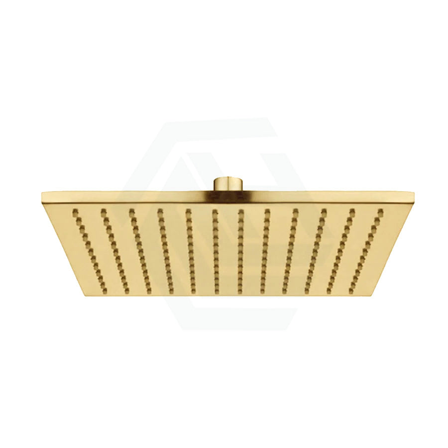 G#1(Gold) Norico Esperia 10 Inch 250Mm Square Brushed Gold Twin Shower Station Top Water Inlet