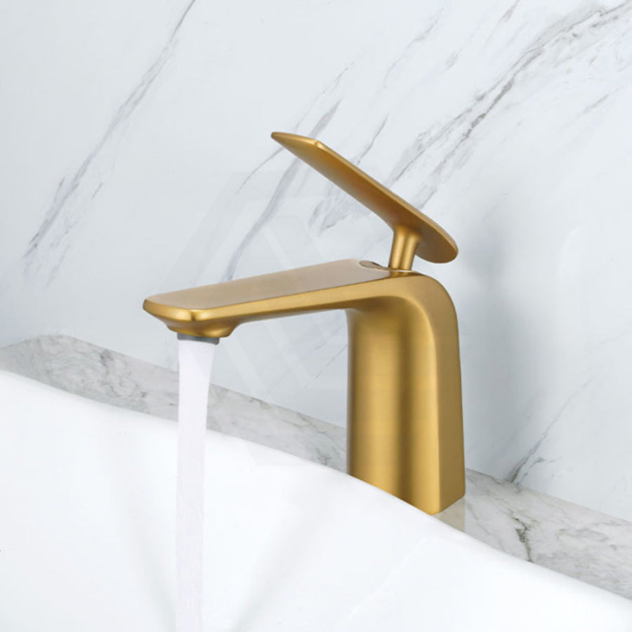 Norico Esperia Brushed Yellow Gold Solid Brass Mixer Tap For Basins Bathroom Products