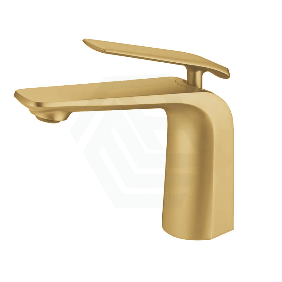 G#1(Gold) Norico Esperia Brushed Gold Solid Brass Mixer Tap For Basins Short Basin Mixers