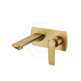 G#1(Gold) Norico Esperia Brushed Gold Solid Brass Wall Mixer With Spout For Bathtubs Mixers With