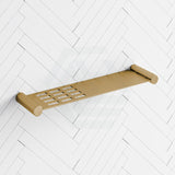 G#1(Gold) Norico Esperia Brushed Gold Towel Shelf Stainless Steel Wall Mounted Back To Bathroom