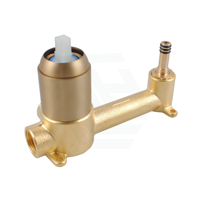 Norico Round Brushed Yellow Gold Bathtub Spout Basin Wall Mixer With Solid Brass Water