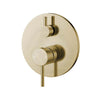 G#1(Gold) Norico Round Brushed Gold Shower/Bath Mixer With Diverter Wall Mounted Mixers With