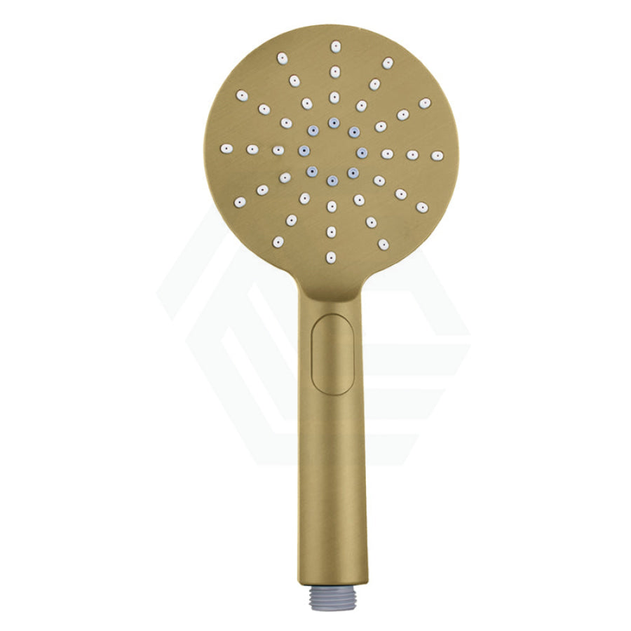 G#1(Gold) Norico Round Brushed Gold Shower Rail With 3 Mode Handheld Set