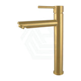 G#1(Gold) Norico Round Solid Brass Brushed Gold Tall Basin Mixer Bathroom Vanity Tap Mixers