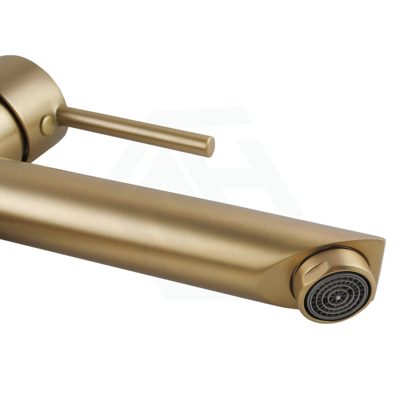 Norico Round Solid Brass Brushed Yellow Gold Tall Basin Mixer Bathroom Vanity Tap Products