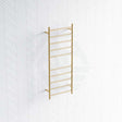 G#1(Gold) Radiant Brushed Gold Heated Round Ladder Towel Rail 430 X 1100Mm 10 Bars Rails