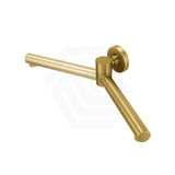 G#1(Gold) Round Brushed Gold 180° Swivel Bath/Basin Wall Spout Brass Spouts