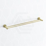 Norico Round Brushed Yellow Gold Double Towel Rack Rail Accessories