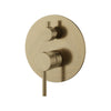 G#1(Gold) Round Brushed Gold Shower/Bath Mixer With Diverter Brass Wall Mounted Mixers With