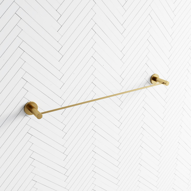 G#1(Gold) Norico Round Brushed Gold Single Towel Rack Rail 780Mm Stainless Steel 304 Rails