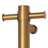 G#5(Gold) Thermogroup 900Mm Brushed Gold Straight Round Vertical Single Heated Towel Rail Rails