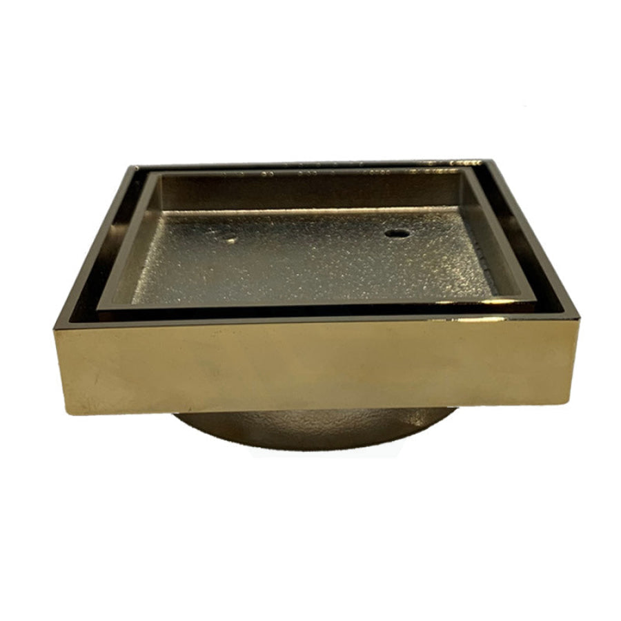 Floor Waste Drain Brass Smart Tile Insert Matt Gold