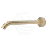 220mm Fienza Kaya Urban Brass Solid Brass Round Wall 220mm Spout for bathroom