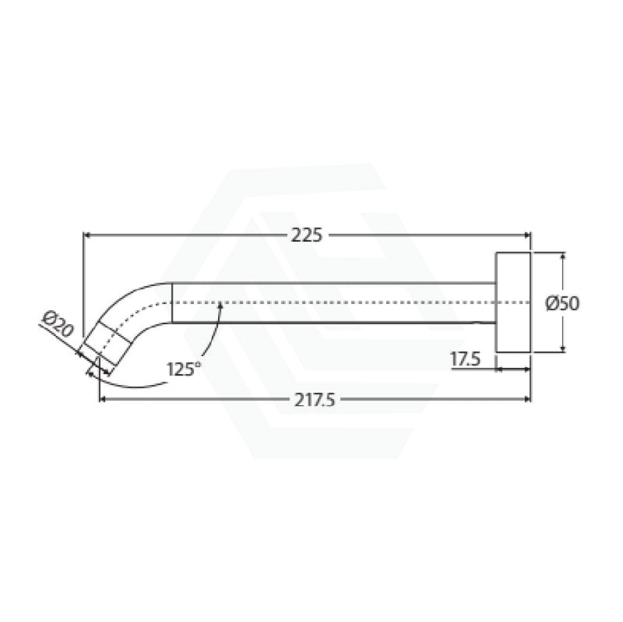 220mm Fienza Kaya Urban Brass, Matt Black Plate Solid Brass Round Wall 220mm Spout for bathroom