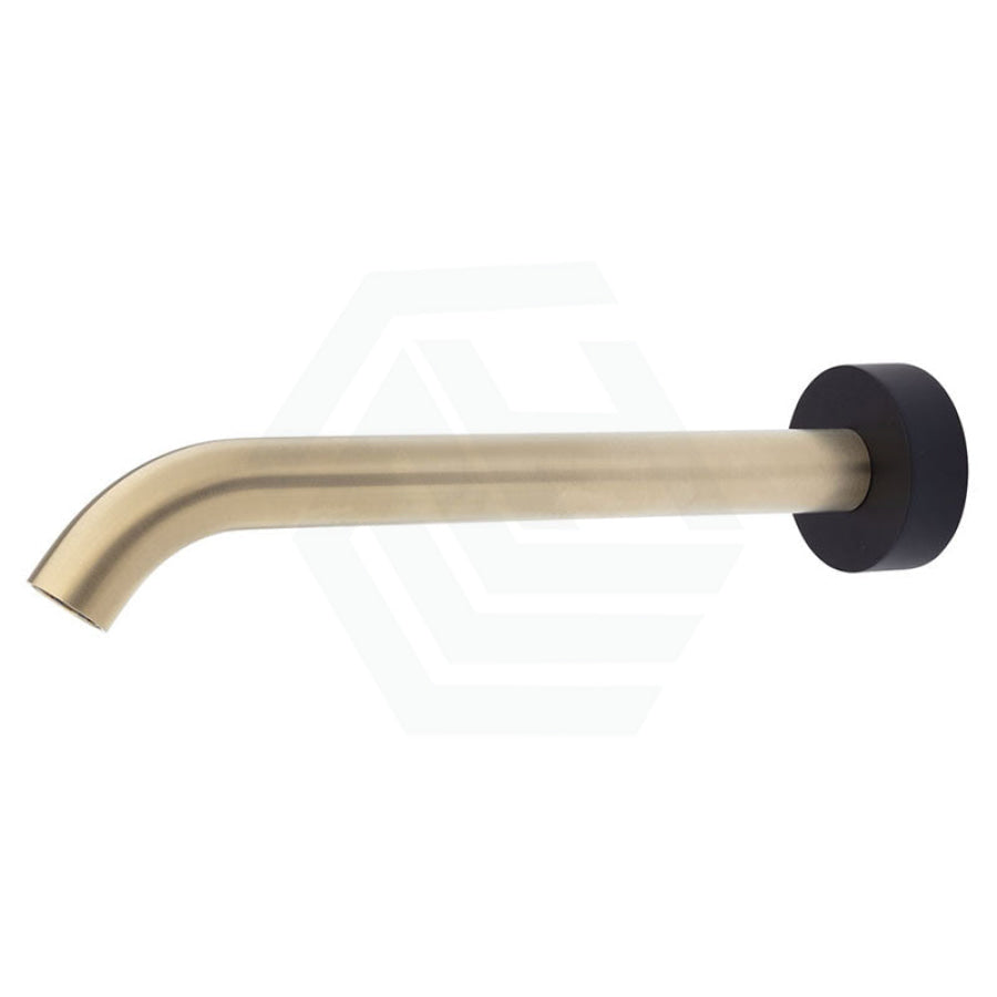 G#1(Gold) 220Mm Fienza Kaya Urban Brass Solid Round Wall Spout For Bathroom Matt Black Brushed Gold