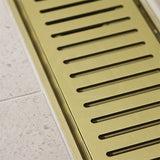 300-3000Mm Lauxes Matte Gold Shower Grate Drain Aluminium Next Generation 14 Any Size Indoor Outdoor