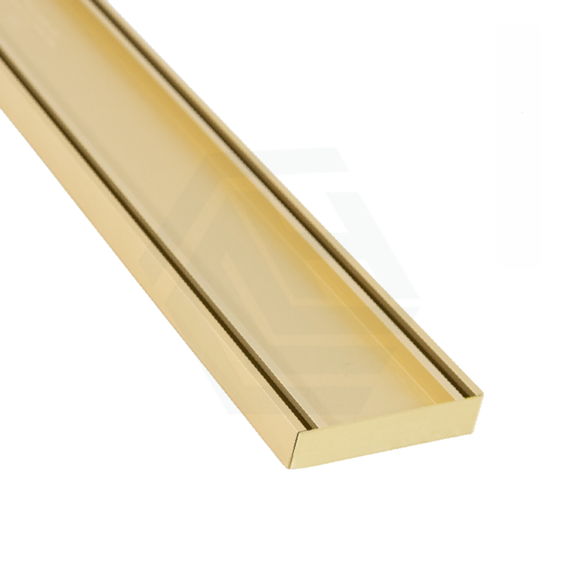 300-2000X100X21Mm Lauxes Aluminium Slimline Tile Insert Shower Pool Drain Matte Gold Drains & Grates