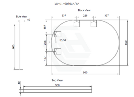 G#2(Gold) 450/600/700/900/1200Mm Bathroom Gold Framed Oval Mirror Wall Mounted Mirrors