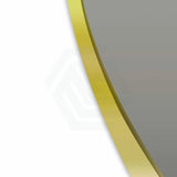 G#2(Gold) 500X1000Mm Matt Brushed Gold Aluminum Framed Oval Wall Mirror Mirrors