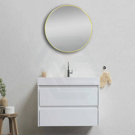 G#2(Gold) 600/700/800Mm Bathroom Brushed Gold Framed Round Mirror Wall Mounted Mirrors