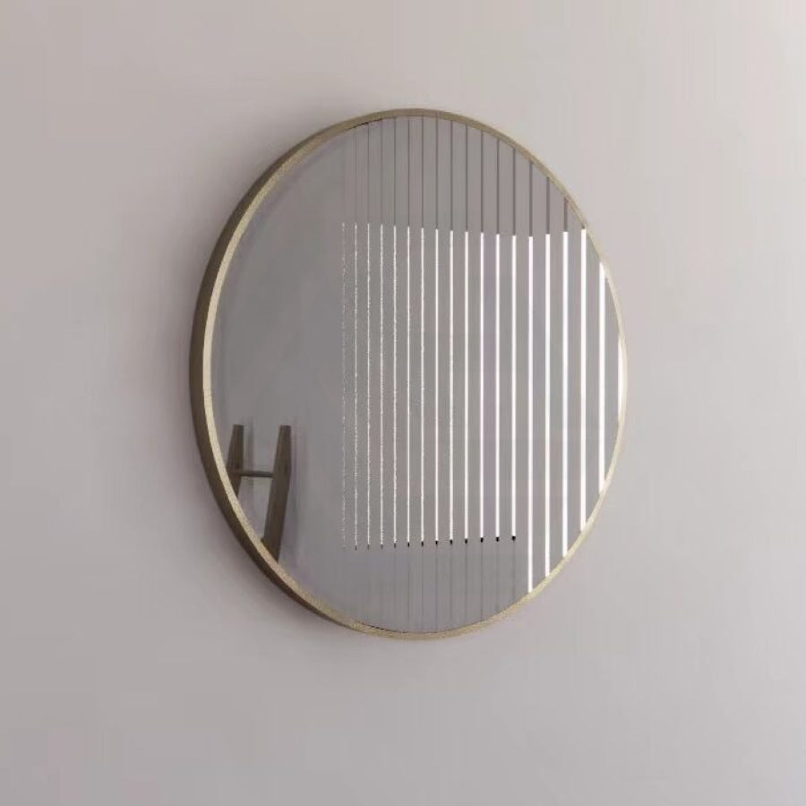 G#2(Gold) 600/800Mm Bathroom Gold Framed Round Mirror Wall Mounted Mirrors