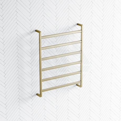 G#2(Gold) 600 X 800Mm Fienza Koko Heated Towel Rail 6 Square Bars Rails