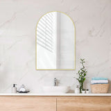 G#2(Gold) 600X900Mm Brushed Gold Aluminum Framed Arch Wall Mirror Vertical Or Horizontal Mirrors