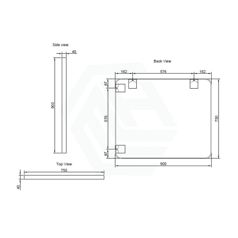 750/800/900/1200Mm Bathroom Brushed Nickel Framed Rectangle Mirror Wall Mounted Vertical/Horizontal