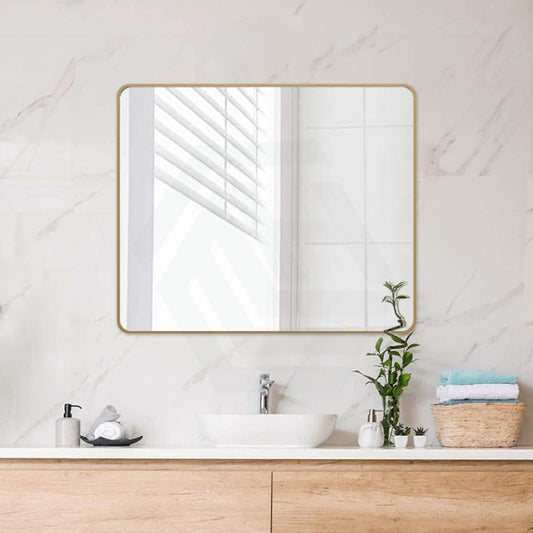 G#2(Gold) 750/800/900/1200Mm Bathroom Gold Framed Rectangle Mirror Wall Mounted Vertical/Horizontal