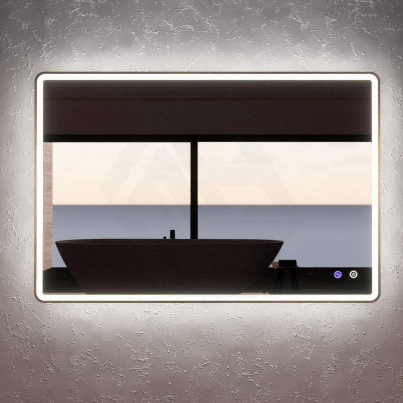 750/800/900/1200Mm Rectangle Gold Framed Led Mirror Touch Sensor Horizontal/Vertical Installation