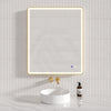 G#2(Gold) 750/800/900/1200Mm Rectangle Gold Framed Led Mirror Touch Sensor Horizontal/Vertical