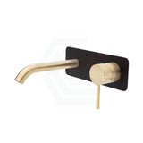 G#2(Gold) Fienza 160Mm Outlet Kaya Wall Basin/Bath Mixer With Spout Matt Black Brushed Gold Mixers