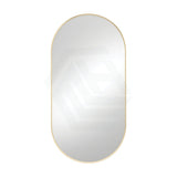 Fienza 450/600mm Urban Brass Framed Oval Wall Mirror