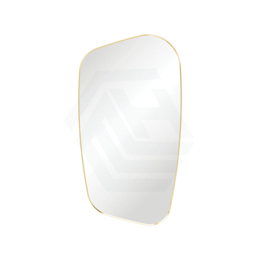 G#2(Gold) Fienza 650/1200Mm Capriccio Urban Brass Asymmetrical Special Shape Framed Wall Mirror