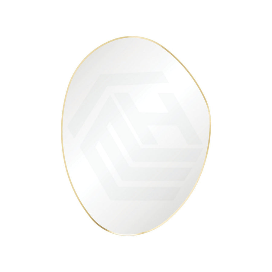 G#2(Gold) Fienza 700/900/1200Mm Pebble Urban Brass Asymmetrical Special Shape Framed Wall Mirror