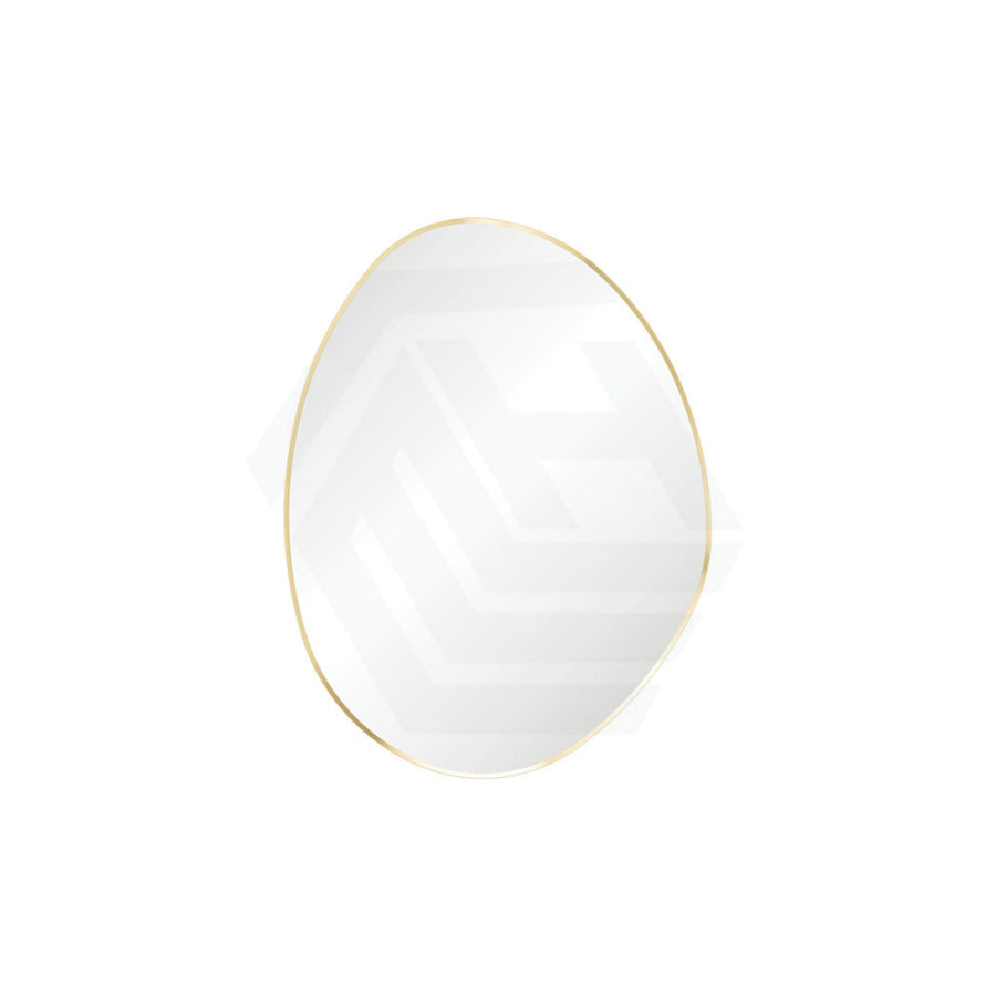 G#2(Gold) Fienza 700/900/1200Mm Pebble Urban Brass Asymmetrical Special Shape Framed Wall Mirror