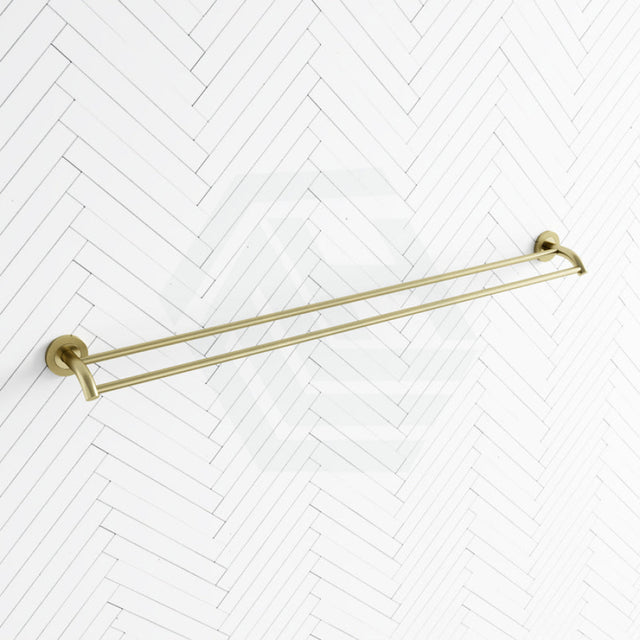 G#2(Gold) Fienza Axle 900Mm Double Towel Rail Urban Brass Brushed Gold Rails