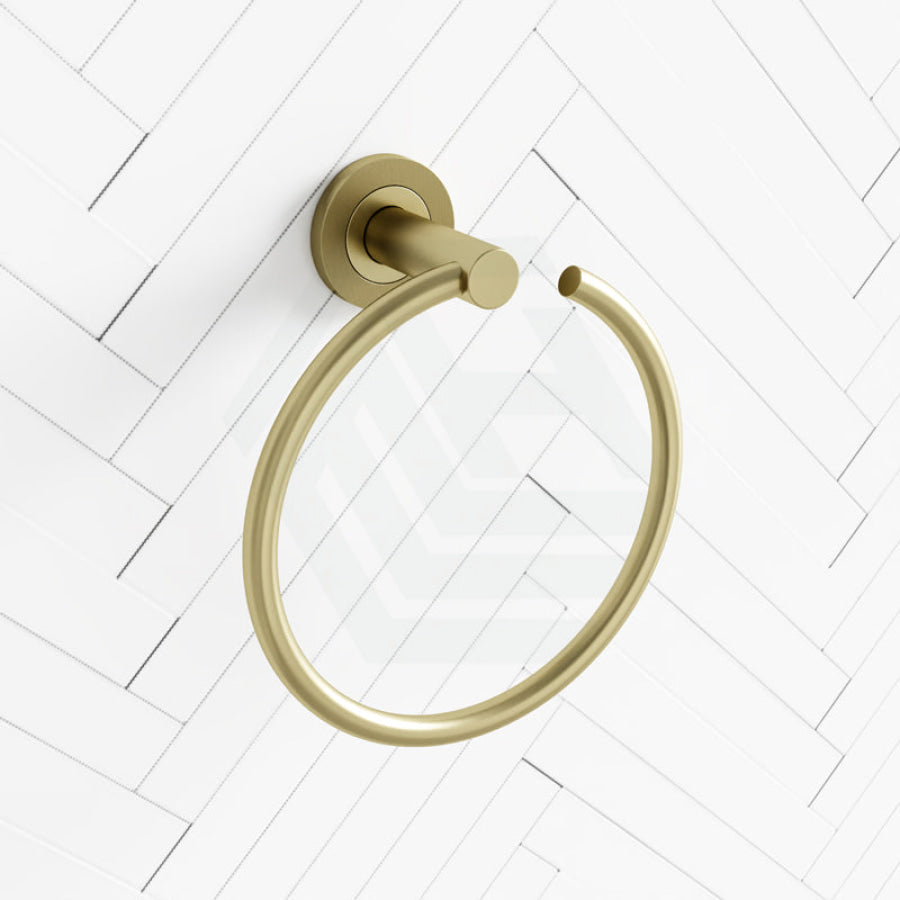 G#2(Gold) Fienza Axle Hand Towel Ring Urban Brass Brushed Gold Holders