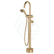 Eleanor Floor Mixer & Shower, Urban Brass / Ceramic