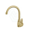 G#2(Gold) Fienza Eleanor Gooseneck Basin Mixer Urban Brass/Multi-Colour Brushed Gold Short Mixers