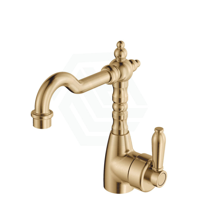 Eleanor Shepherds Crook Urban Brass Basin Mixer