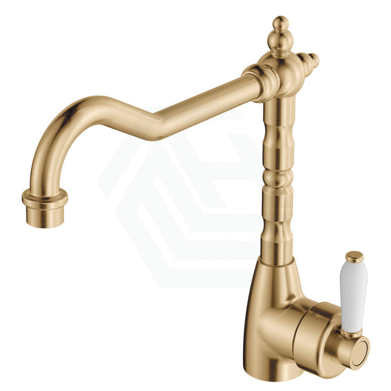 Eleanor Shepherds Crook Sink Mixer Urban Brass